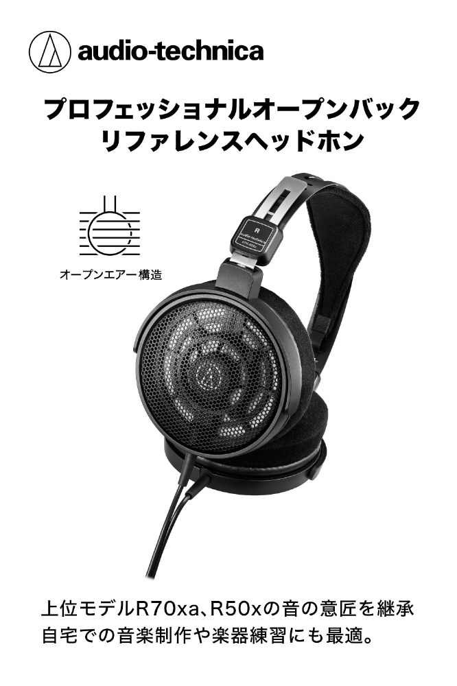 プロフェッショナルオープンバックリファレンスヘッドホン ATH