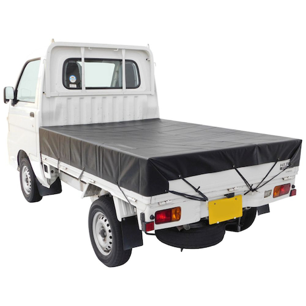 トラックシート ブラック 1号 1.9m×2.1m 軽トラック用 エステル帆布 送料無料 軽トラシート 荷台シート