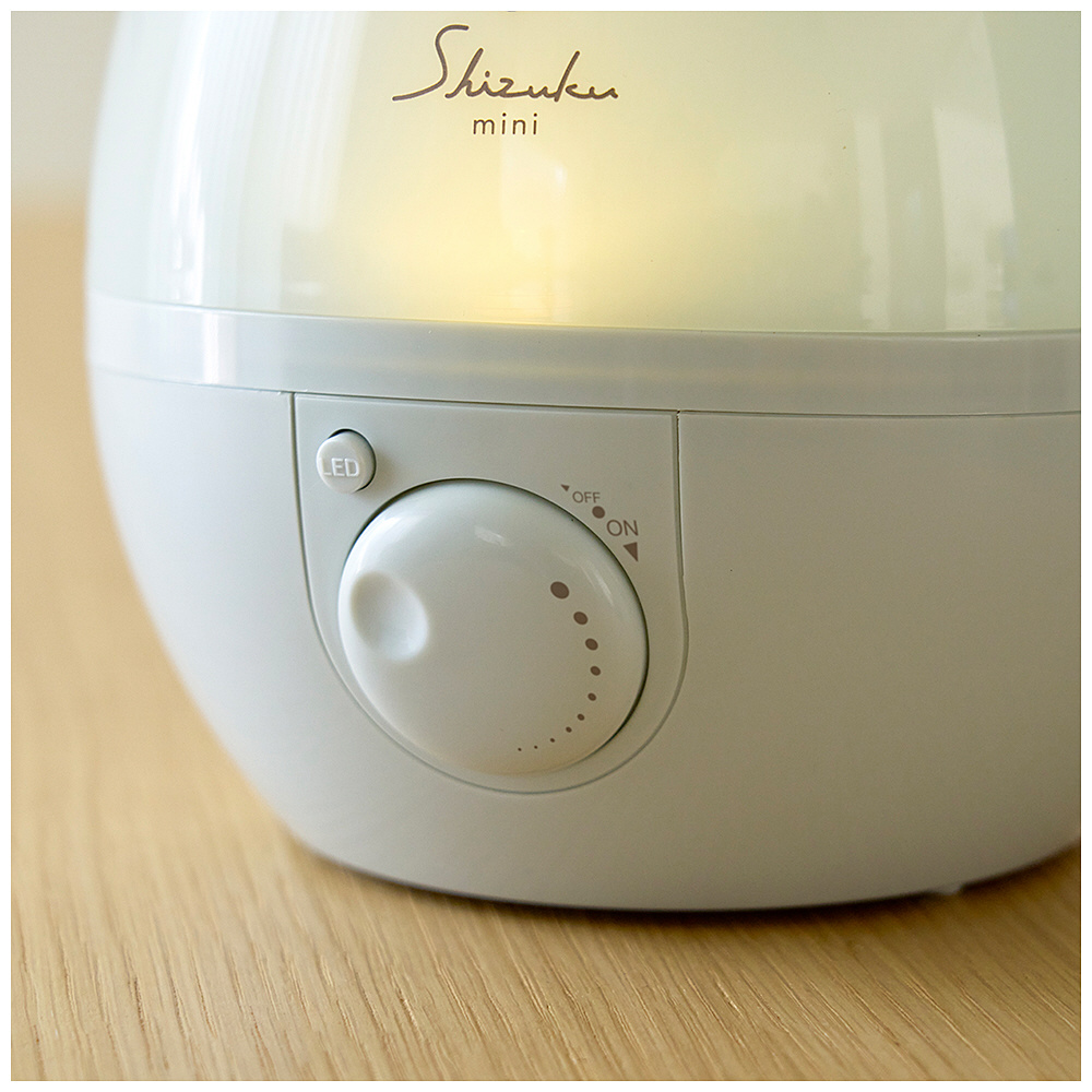 超音波式アロマ加湿器 SHIZUKU mini ホワイト ASZ-150-WH ［超音波式