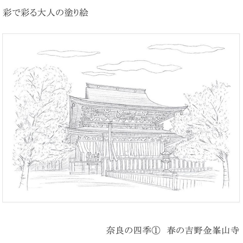 彩で彩る大人の塗り絵奈良の四季4枚セット の通販はソフマップ Sofmap