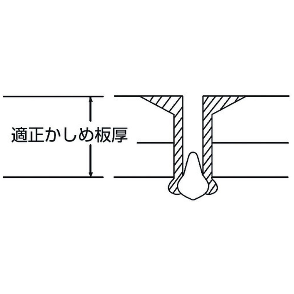 エビ ブラインドリベット(皿頭) アルミニウム／スティール製 4-6(65本