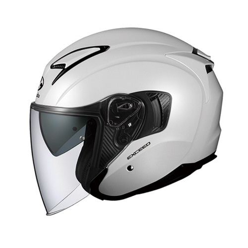 EXCEED オープンフェイスヘルメット パールホワイト Lサイズ(59-60cm ...