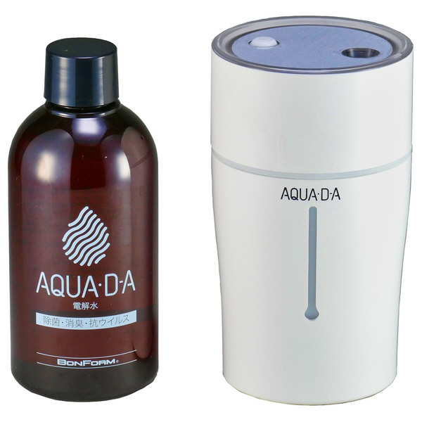 電解水プラス超音波ミスト噴霧器セット AQUA・D-A 消臭・除菌・抗ウイルス 有効塩素濃度200ppm以上 USB給電充電式  8100-03WH｜の通販はソフマップ[sofmap]