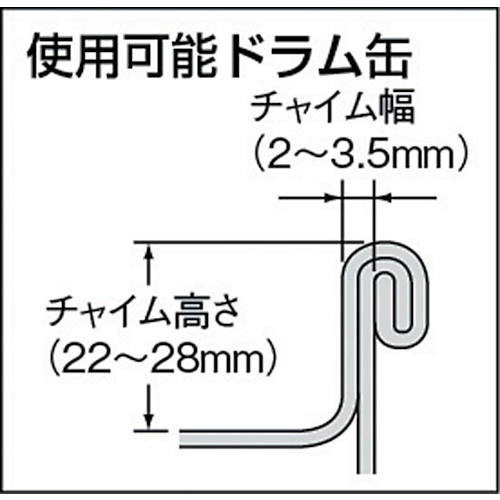 ドラムリフトクランプ（垂直吊）クサビ方式ロック付 DLC0.5V｜の通販は