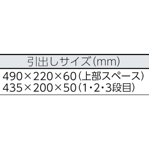 ツールケース（チェストタイプ）3段引出し式　S505B