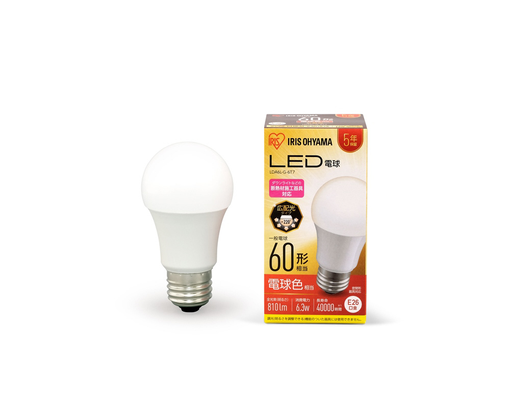 LED電球 E26 広配光 電球色 60形相当 LDA6L-G-6T7 ［E26 /一般電球形 /60W相当 /電球色 /1個 /広配光 タイプ］｜の通販はソフマップ[sofmap]