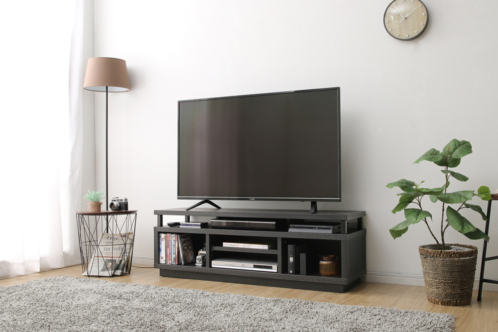 55V型対応オープンテレビ台 ミドルタイプ OTS-125M-B ブラック OTS 