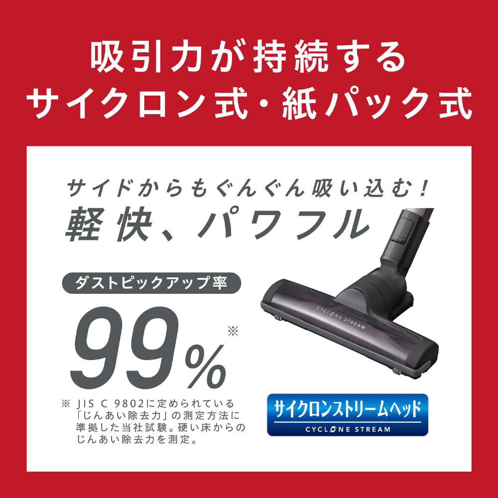 掃除機 極細軽量スティッククリーナー SBD-G2-H 充電式 スタンド付き