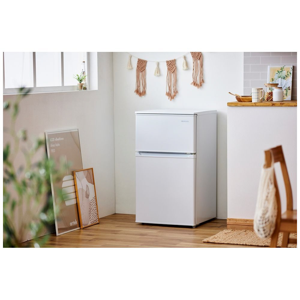 アイリスオーヤマ 2ドア冷凍冷蔵庫 IRR-A09TW-W・ホワイト - 冷蔵庫