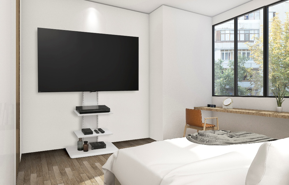 アイリスオーヤマ スタンドテレビ台 UTS-700R ~65インチ オフホワイト 65型対応 スタンドテレビ台 UTS-700R-OW オフホワイト オフホワイト