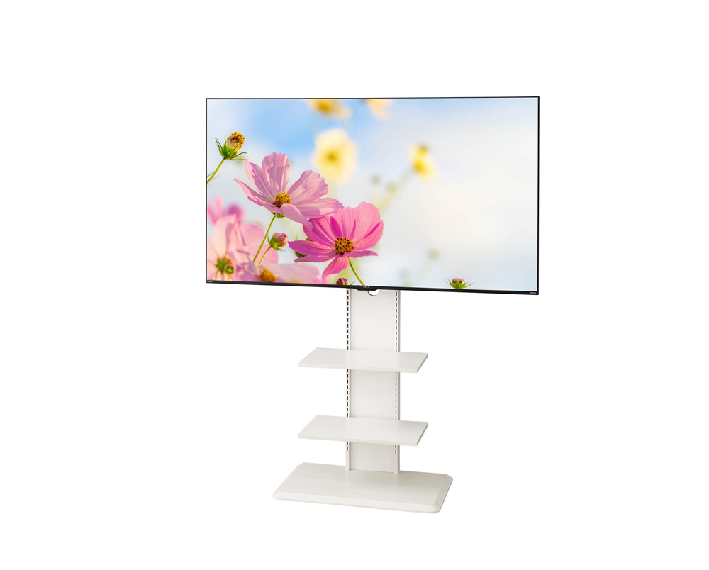 65型対応 スタンドテレビ台 UTS-700R-OW オフホワイト オフホワイト