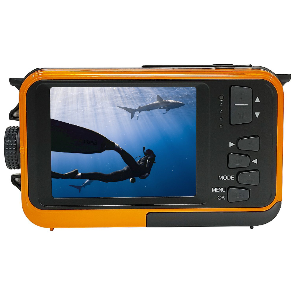 防水デジタルカメラ WATERPROOF CAMERA MOVIO オレンジ MWP200