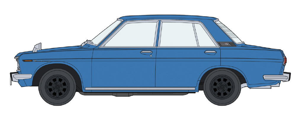 1/24ダットサンブルーバード1600SSSカスタム 1/24ダットサンブルーバード 1600 SSS “カスタムホイール”｜の