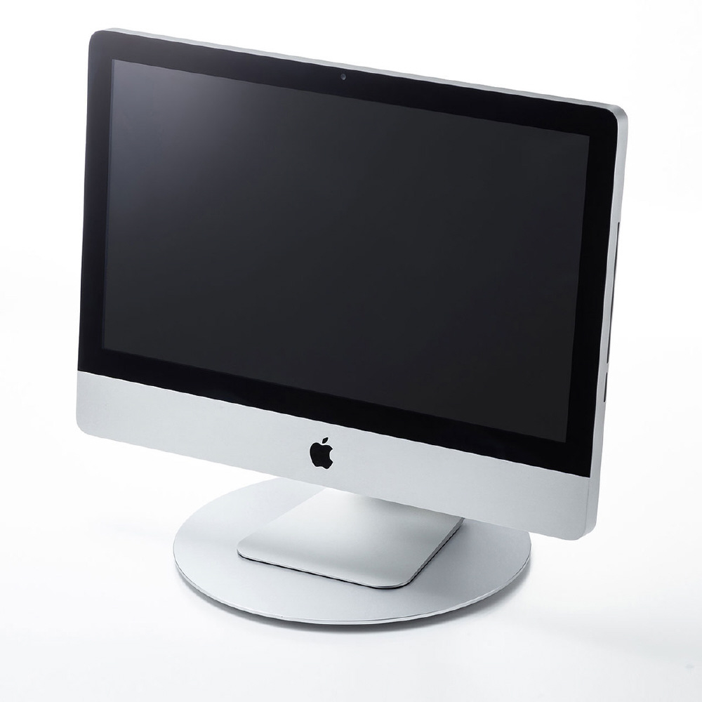 LOE アルミニウム 回転台 22cm for iMac テレビ 液晶モニター シルバー 大幅にプライスダウン