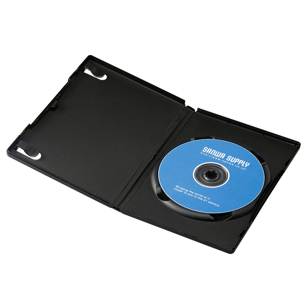 Blu-ray/DVD/CD対応 トールケース 1枚収納×3 ブラック DVD-TN1-03BKN