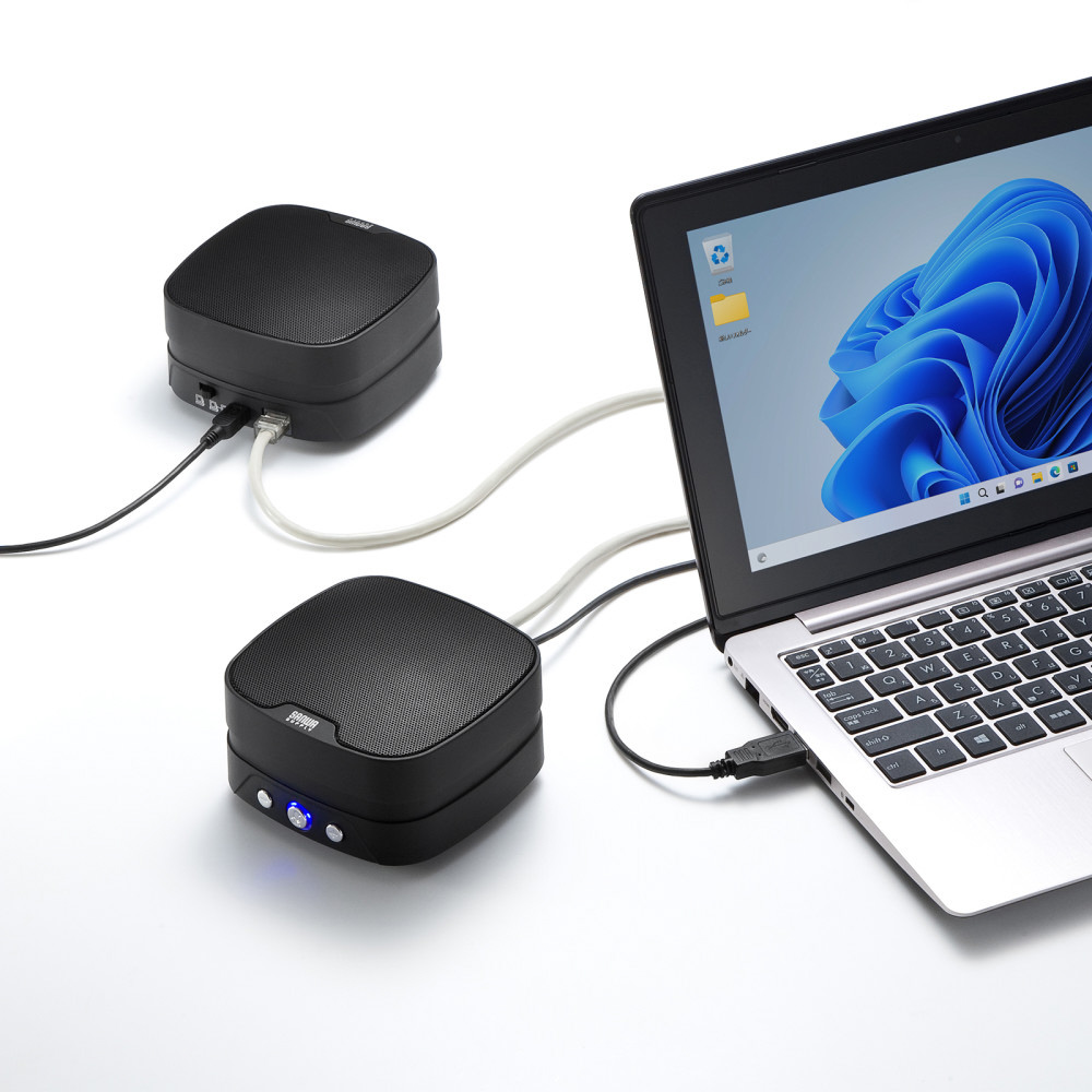 MM-MC35N スピーカーフォン USB-A接続 (Chrome/Mac/Windows11対応) ［USB電源］
