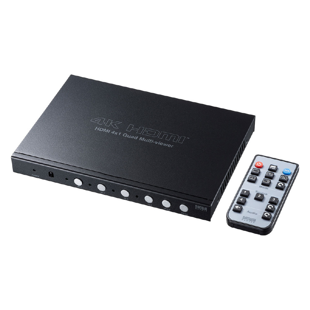 4入力1出力HDMI画面分割切替器 4K対応 SW-UHD41MTV