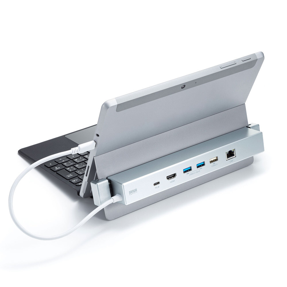Surface用［USB-C オス→メス HDMI / LAN / USB-Aｘ3 / USB-C］ USB PD