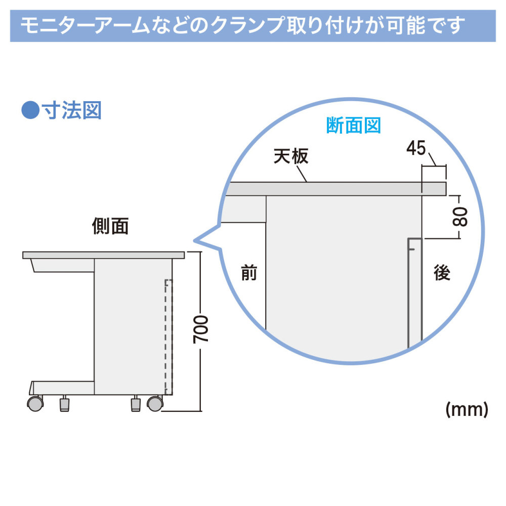 eデスク Wタイプ [W1200ｘD600ｘH700mm] ライトグレー ED-WK12060N｜の