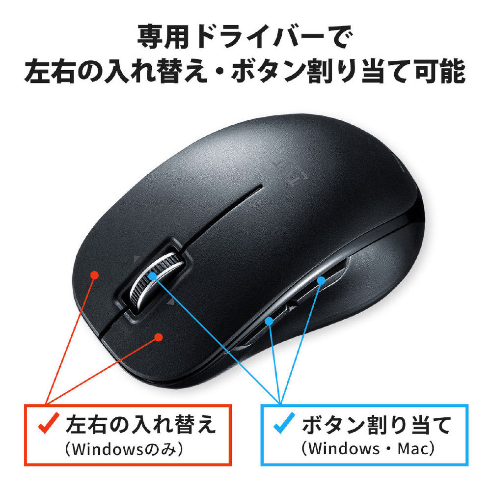 マウス ブラック Ma Wbl1bk Blueled 5ボタン Usb 無線 ワイヤレス の通販はソフマップ Sofmap