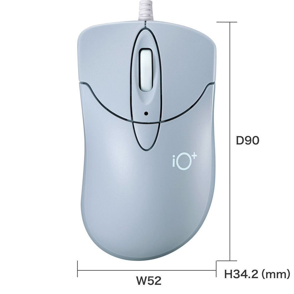 マウス iO＋(Chrome/Mac/Windows11対応) スカイブルー MA-IPYBS301BL ［BlueLED /有線 /3ボタン  /USB］｜のはソフマップ[sofmap]
