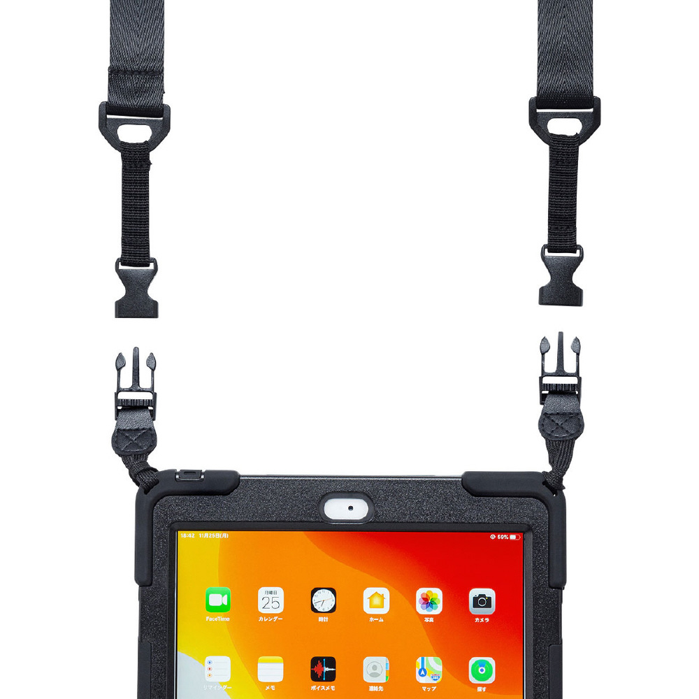 10.2インチ iPad（第7世代）用 前面保護フィルター付耐衝撃ケース PDA-IPAD1620BK｜の通販はソフマップ[sofmap]