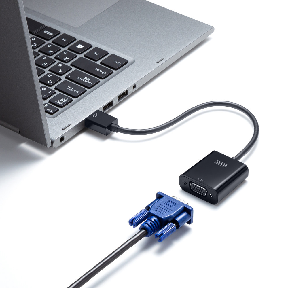 USB VGA 変換ケーブル 黒色 USB 3.0 to VGA D-sub メス 15ピン 1080P フルHD  パソコン Mac ノートPC ディスプレー 増設 モニター プロジェクター接続 速達発送