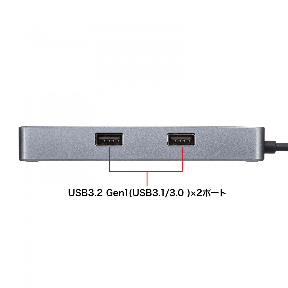 ［USB-C オス→メス HDMI / VGA / DisplayPort / LAN / USB-Aｘ2 / USB-Cｘ2] USB PD対応  100W ドッキングステーション ブラック USB-DKM2BK ［USB Power Delivery対応］