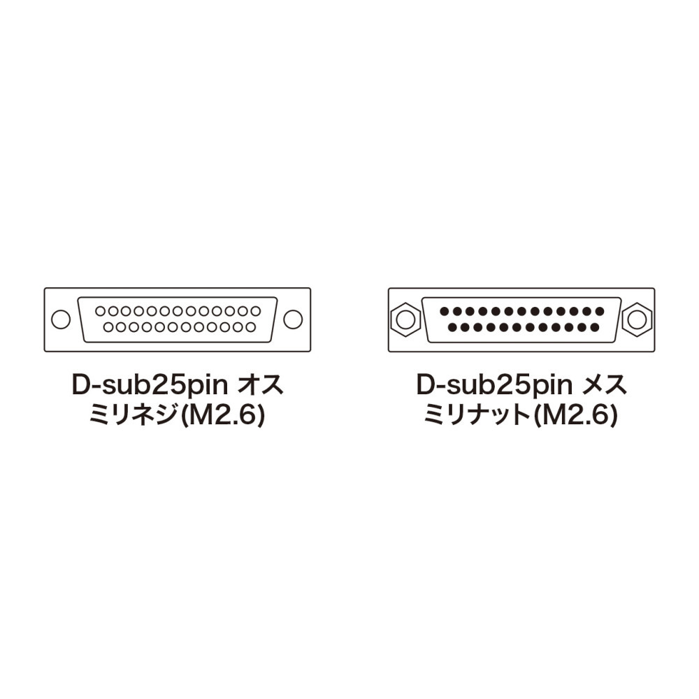 RS-232C延長ケーブル [D-sub25pin オス⇔メス D-sub25pin /5m] KRS