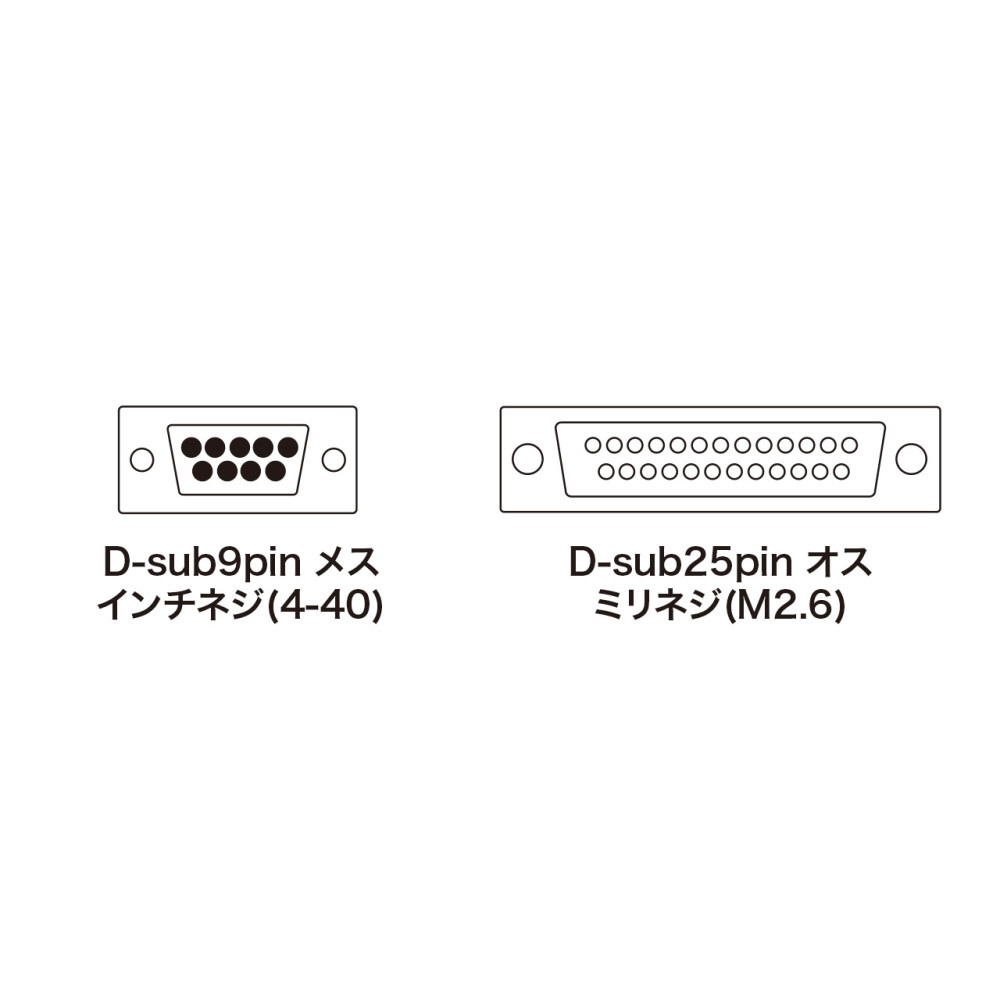 RS-232Cクロスケーブル [D-sub9pin メス⇔オス D-sub25pin /10m] KRS