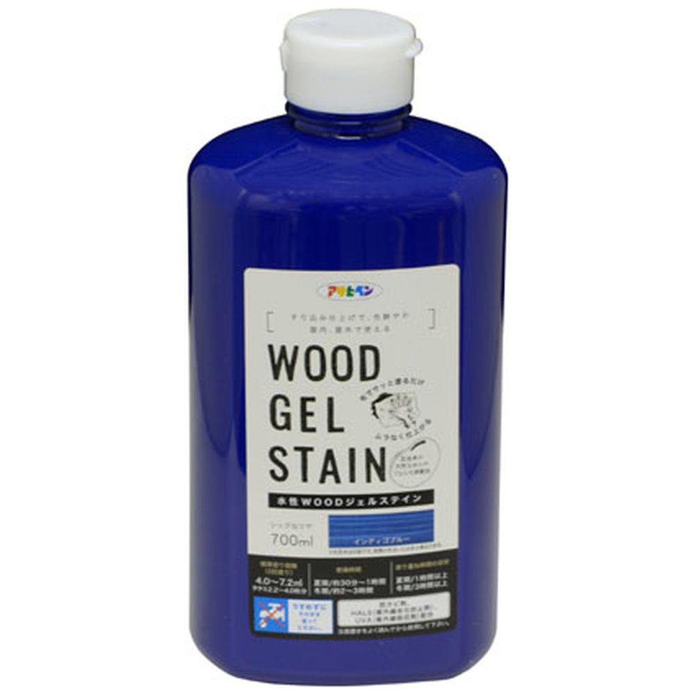 アサヒペン 水性WOODジェルステイン700ML インディゴブルー｜の