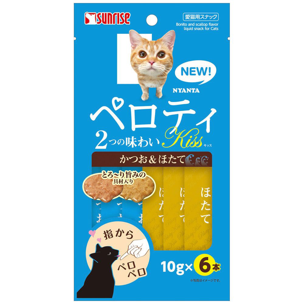 ニャン太のペロティキッスかつおとほたて2つの味わい10g×6｜の通販は