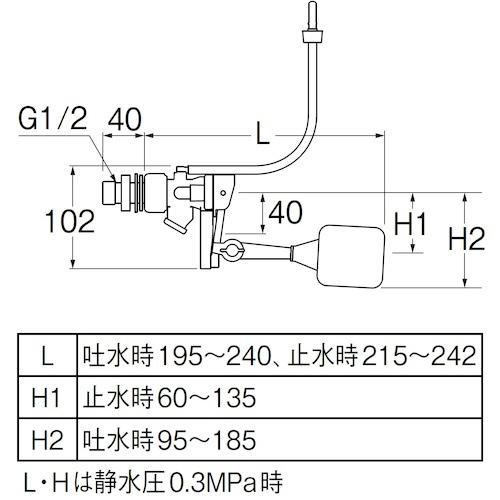 ＳＡＮＥＩ 万能ロータンクボールタップ V56-5X-13｜の通販は