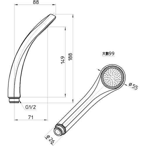 ｓａｎｅｉ 低水圧シャワーヘッド Ps321b 81xa Mw2 水道配管資材の通販はソフマップ Sofmap