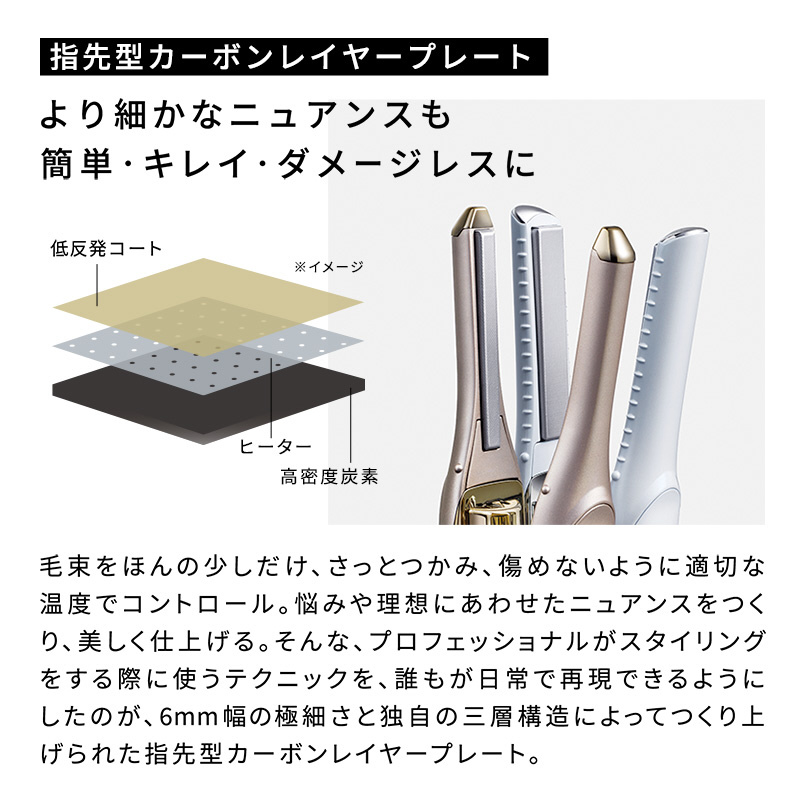 MTG リファ リファフィンガーアイロン ST 6 ダークシルバー （RE