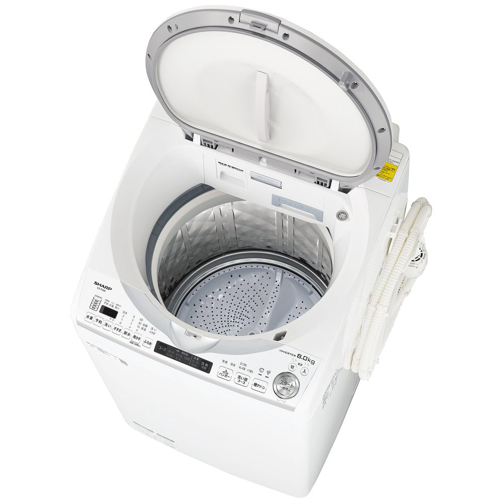 ES-TX8E-W 縦型洗濯乾燥機 ホワイト系 [洗濯8.0kg /乾燥4.5kg