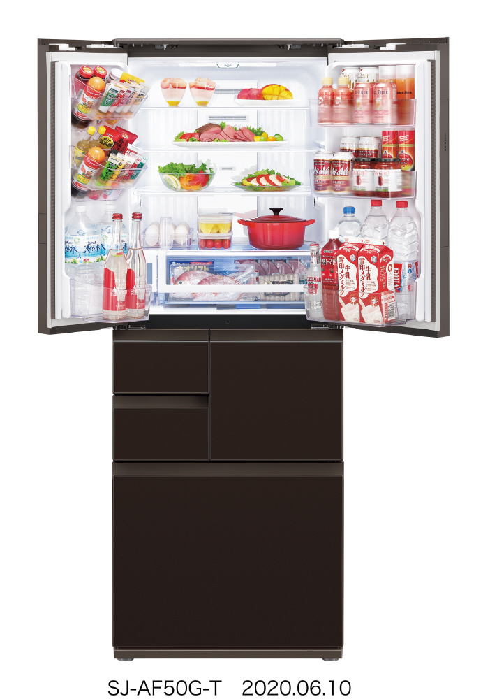 冷蔵庫 プラズマクラスター冷蔵庫 ブラウン SJ-AF50G-T ［6ドア