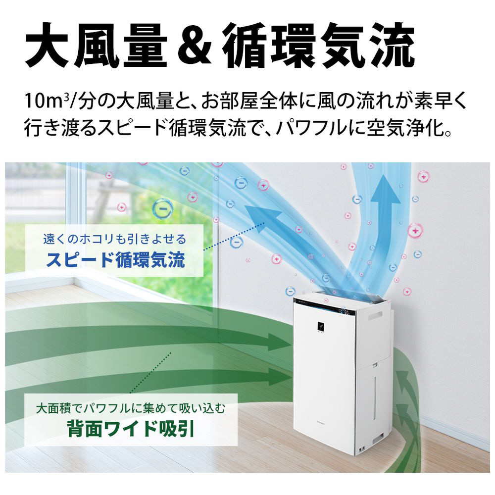 加湿空気清浄機 プラズマクラスターNEXT ホワイト系 KI-PX100-W ［適用