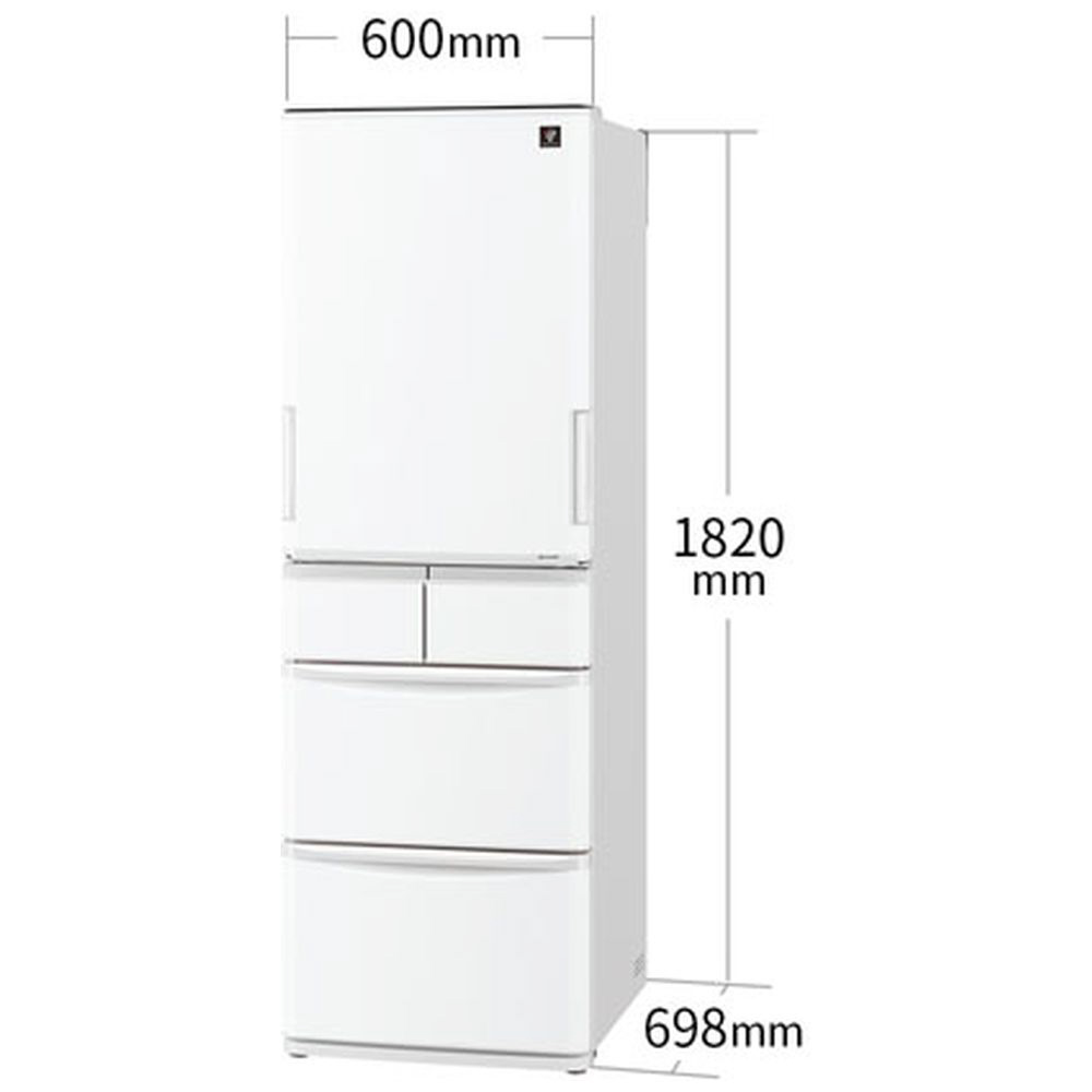 プラズマクラスター冷蔵庫 ホワイト系 SJ-X417J-W ［約60cm /5ドア /左右開きタイプ /412L  /2022年］｜の通販はソフマップ[sofmap]