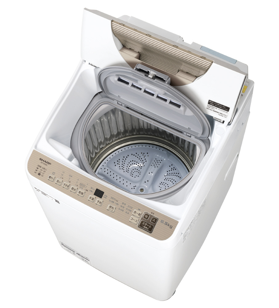 縦型洗濯乾燥機 ゴールド系 ES-T6GBK-N ［洗濯6.5kg /乾燥3.5kg