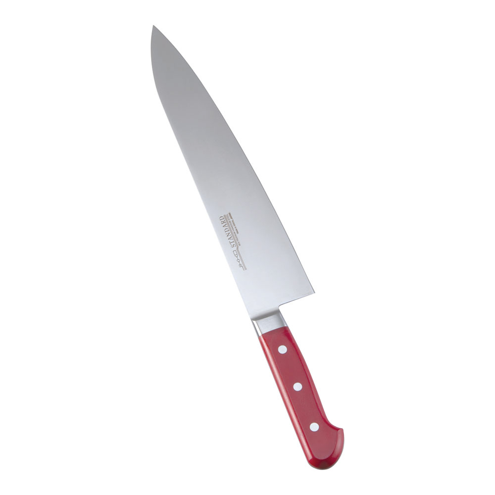 實光 堺實光 STD抗菌PC 牛刀 両刃 24cm 黒 51506 TKG 遠藤商事