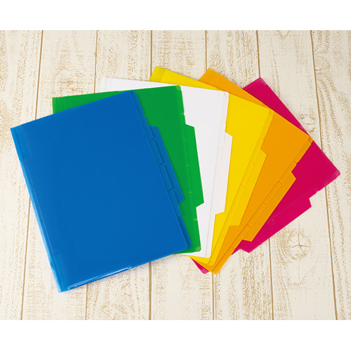 (業務用100セット) セキセイ 6インデックスフォルダA4 ACT-906-10ブルー