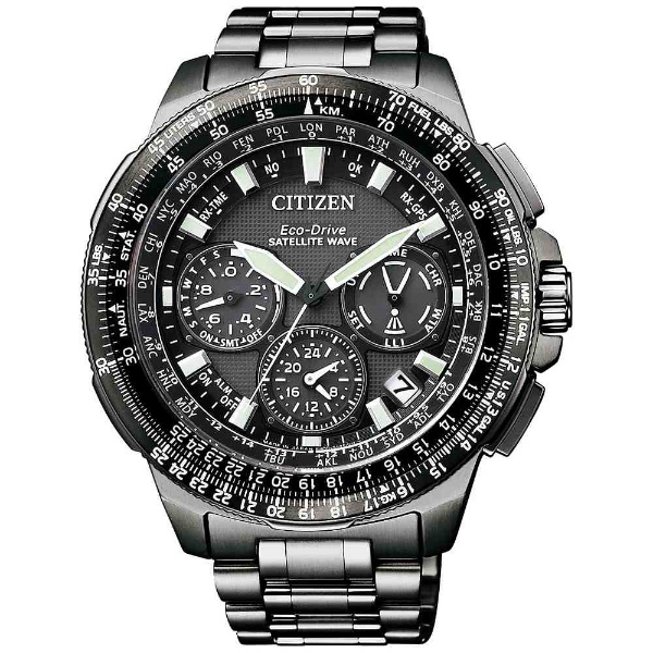 ［ソーラー電波時計］プロマスター（PROMASTER） 「SKYシリーズ エコ・ドライブGPS衛星電波時計F900 ダイレクトフライト 針表示式」 CC9025-51E