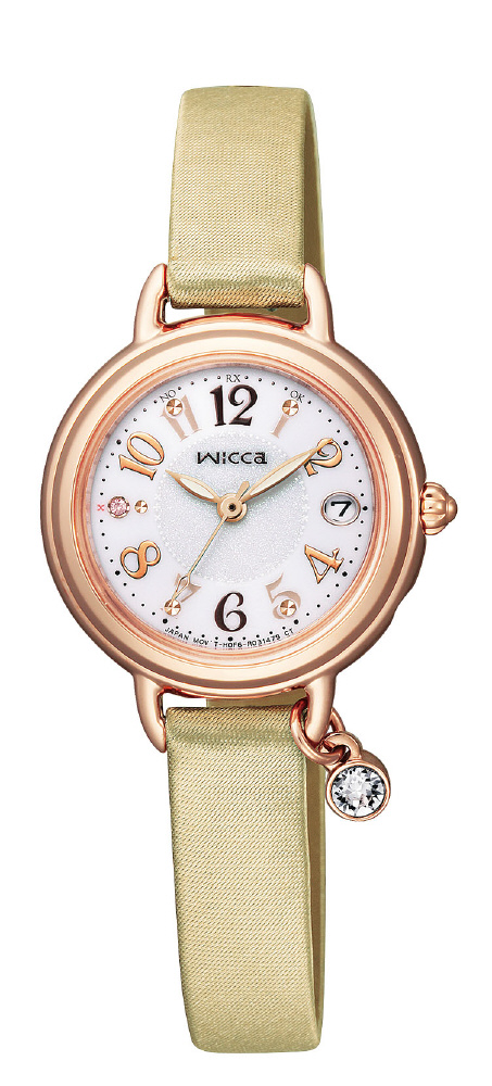 wicca（ウィッカ） ソーラーテック電波時計 ブレスライン ピンク