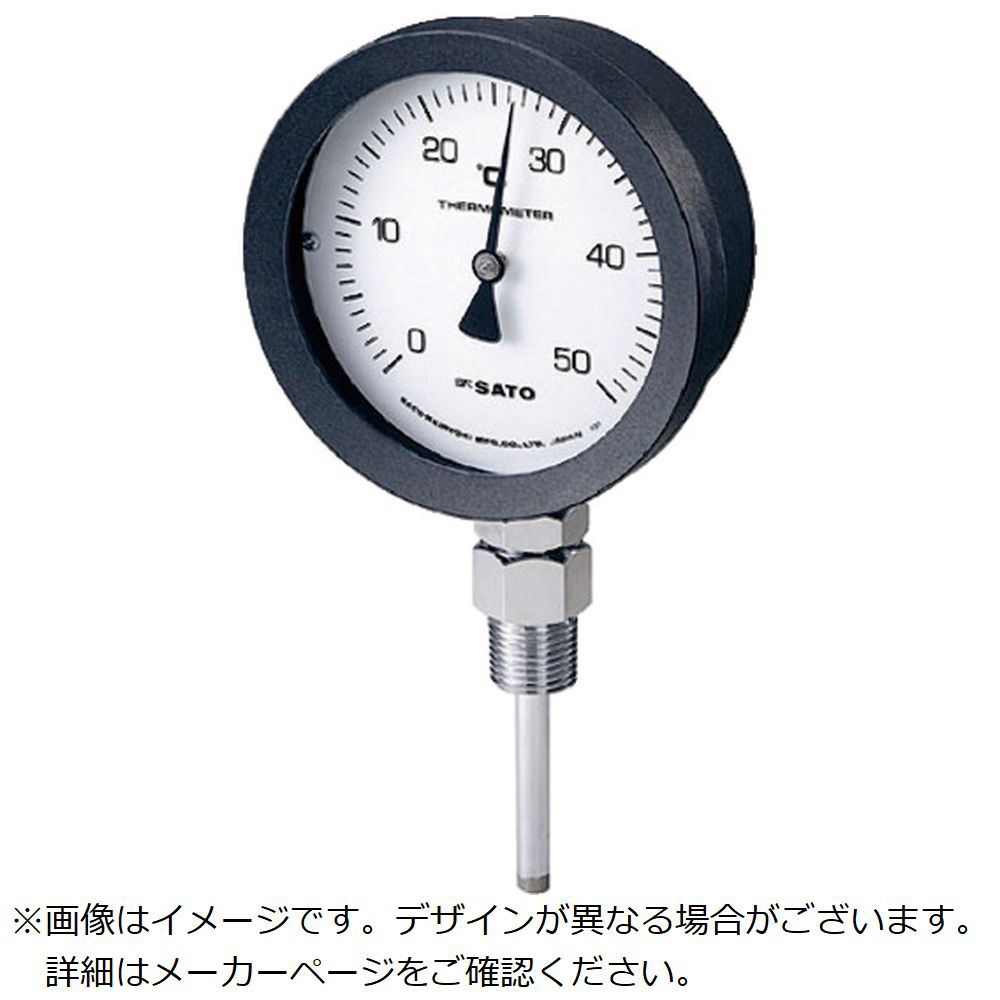 佐藤 バイメタル式温度計 BM－S－100P 0～50℃ １50L （20８5