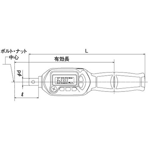 DT085-15BN ヘッド交換式デジタルトルクハンドル 最大85Nm DT085-15BN