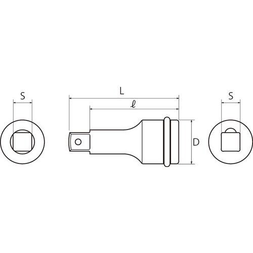 1インチインパクト用エクステンションバー 250mm PX-825｜の通販は