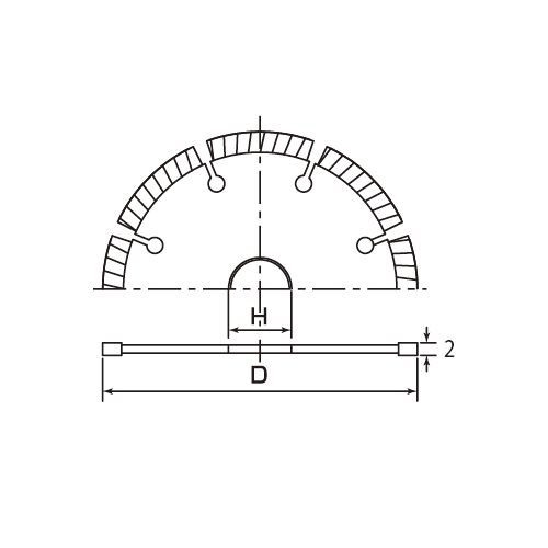 TDS-255D ダイヤモンドホイールＺセグメントタイプ ２５５ｍｍ Ｄ