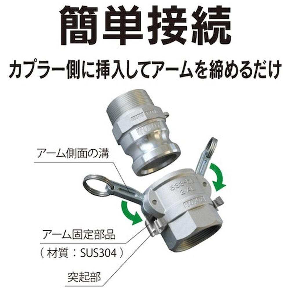 トヨックス(TOYOX) カムロック アダプター オネジ 633-FB-1-AL 工場