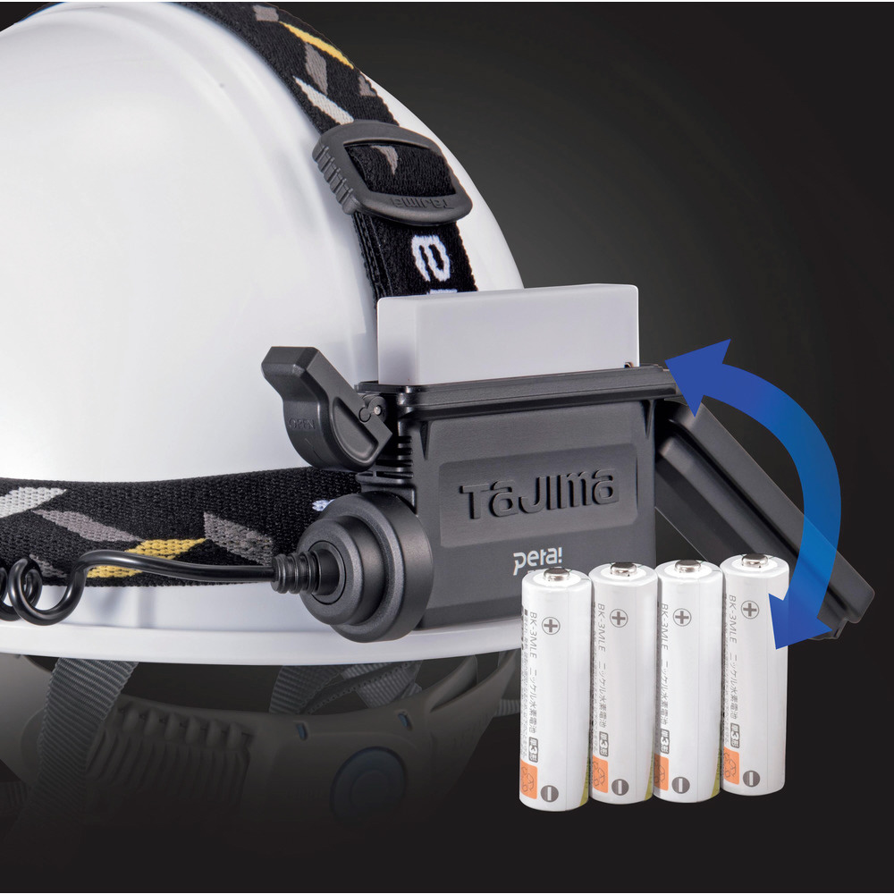 LEDヘルメットクリップ タジマ 作業・警告・防犯灯 ヘッドライト LEーZC1